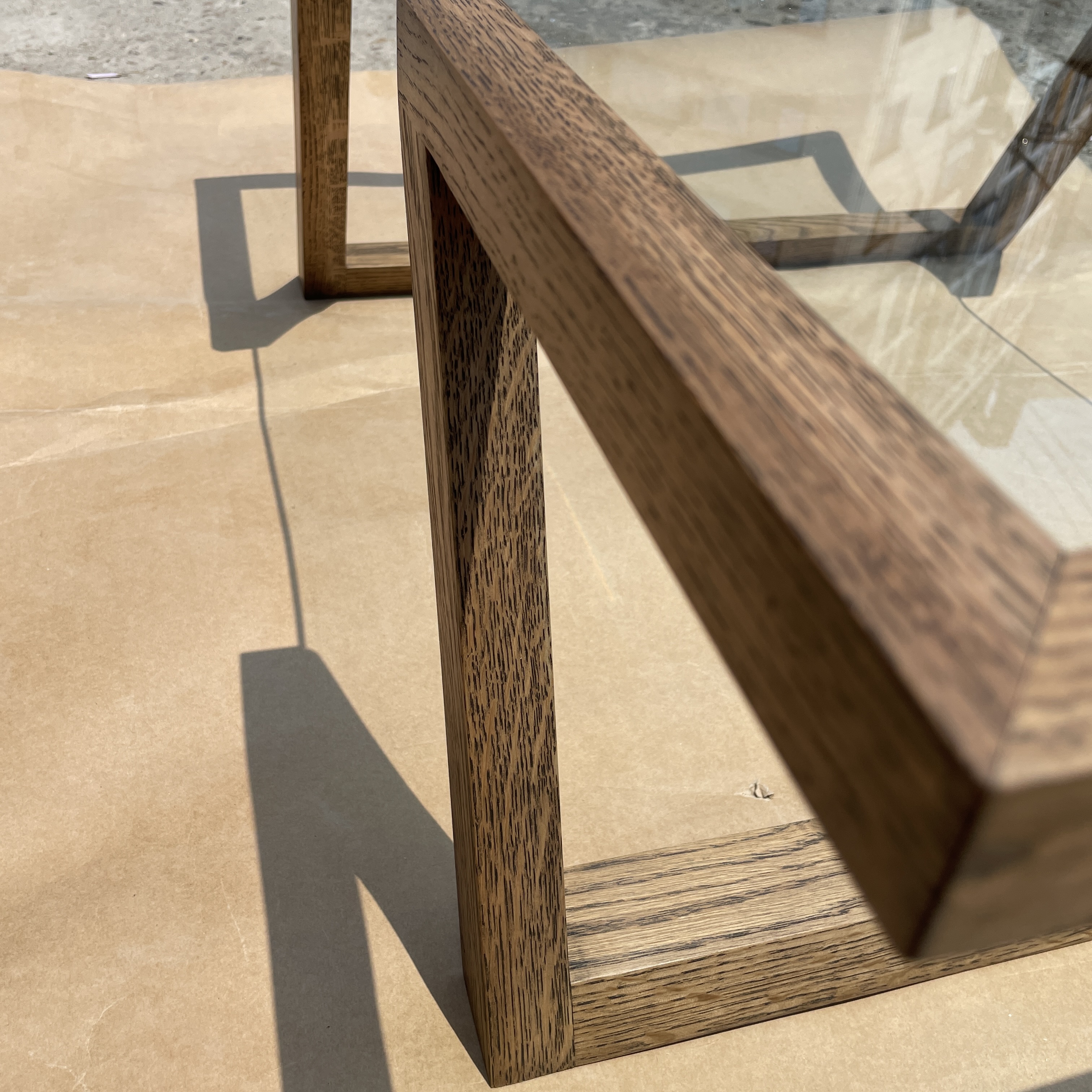 Flat Coffee Table - 다크오크