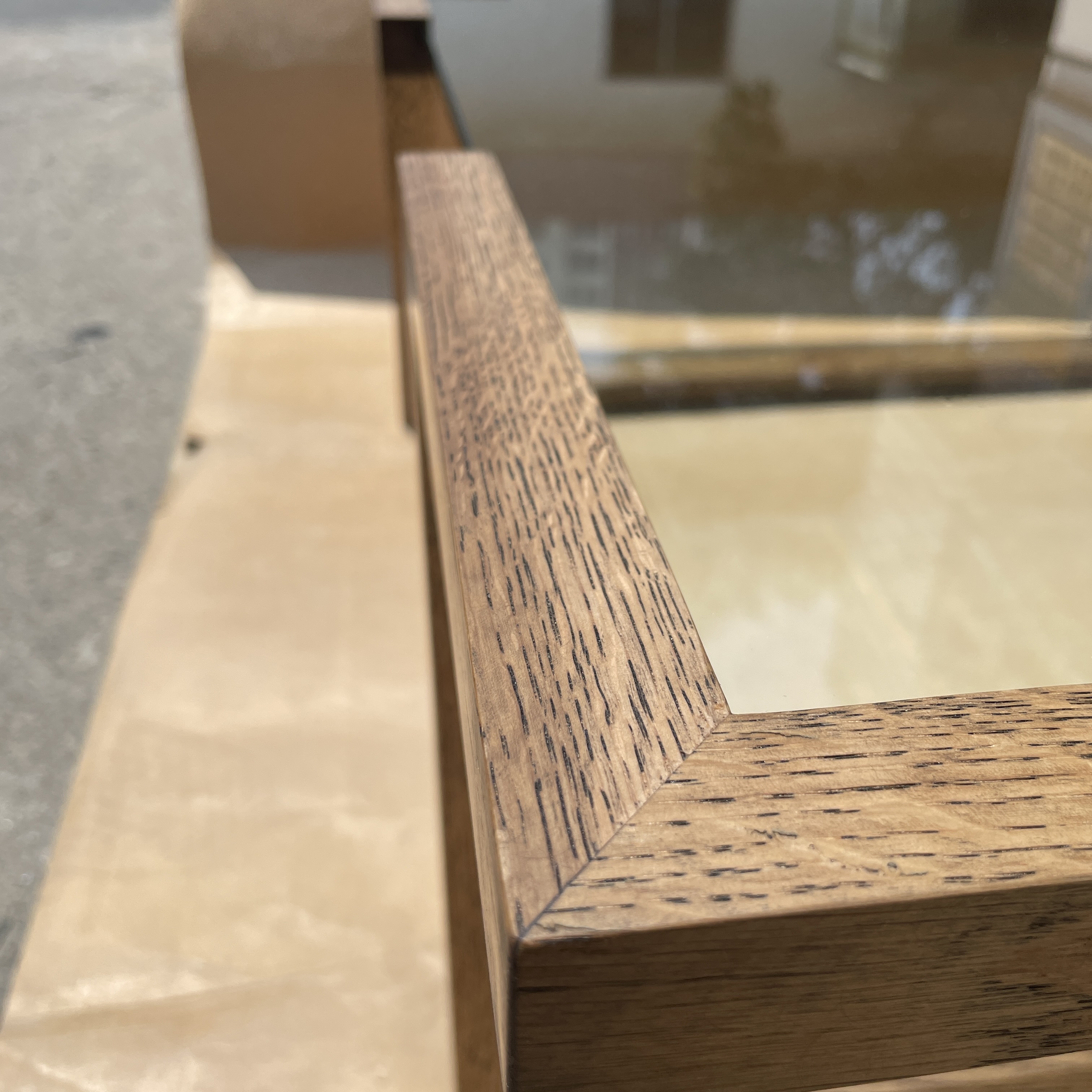 Flat Coffee Table - 다크오크